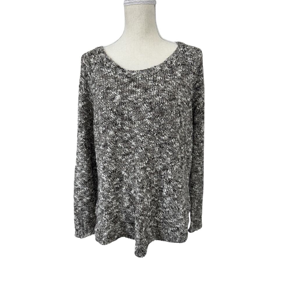 "EILEEN FISCHER"Linen/Cotton Sweater,Marled,Chunky,Quiet Luxury, WorkWear,Office